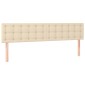 vidaXL Κρεβάτι Boxspring με Στρώμα Κρεμ 160x200 εκ. Υφασμάτινο
