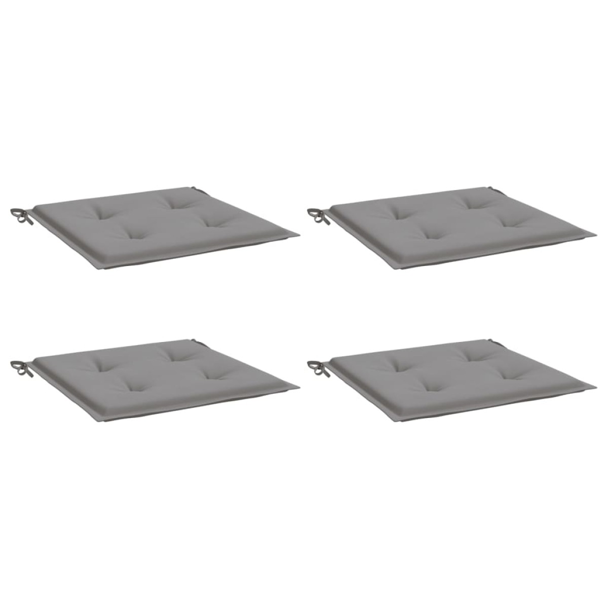vidaXL Μαξιλάρια Καρέκλας Κήπου 4 τεμ. Γκρι 50x50x3 εκ.Ύφασμα Oxford