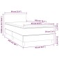 vidaXL Κρεβάτι Boxspring με Στρώμα Ανοιχτό Γκρι 90x200 εκ. Υφασμάτινο