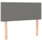 vidaXL Κρεβάτι Boxspring με Στρώμα Σκούρο Γκρι 90x200 εκ. Υφασμάτινο