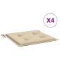 vidaXL Μαξιλάρια Καρέκλας Κήπου 4 τεμ. Μπεζ 50x50x3 εκ. Ύφασμα Oxford