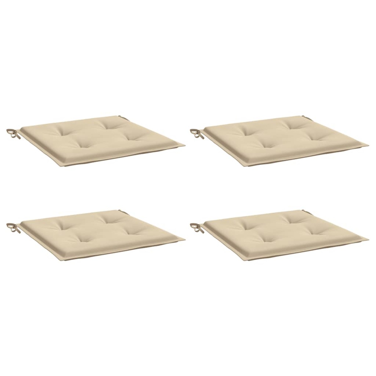 vidaXL Μαξιλάρια Καρέκλας Κήπου 4 τεμ. Μπεζ 50x50x3 εκ. Ύφασμα Oxford