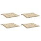 vidaXL Μαξιλάρια Καρέκλας Κήπου 4 τεμ. Μπεζ 50x50x3 εκ. Ύφασμα Oxford