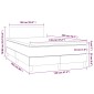vidaXL Κρεβάτι Boxspring με Στρώμα Ανοιχτό Γκρι 120x200 εκ. Υφασμάτινο