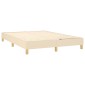 vidaXL Κρεβάτι Boxspring με Στρώμα Κρεμ 140x200 εκ. Υφασμάτινο