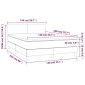 vidaXL Κρεβάτι Boxspring με Στρώμα Κρεμ 140x200 εκ. Υφασμάτινο