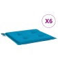 vidaXL Μαξιλάρια Καρέκλας Κήπου 6 τεμ. Μπλε 50x50x3 εκ. Ύφασμα Oxford