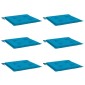 vidaXL Μαξιλάρια Καρέκλας Κήπου 6 τεμ. Μπλε 50x50x3 εκ. Ύφασμα Oxford