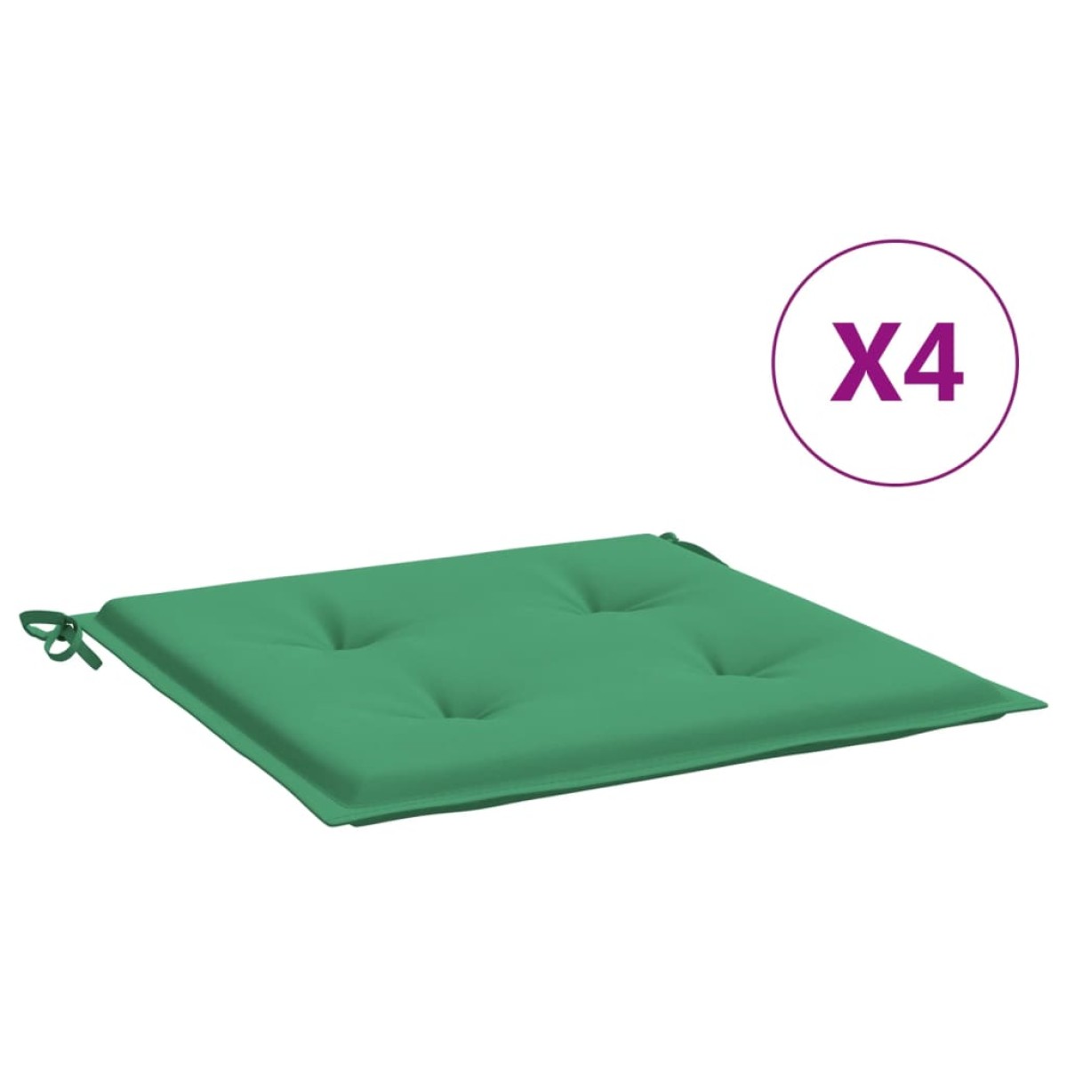 vidaXL Μαξιλάρια Καρέκλας Κήπου 4 τεμ. Πράσινα 50x50x3εκ Ύφασμα Oxford