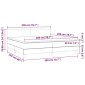 vidaXL Κρεβάτι Boxspring με Στρώμα Ανοιχτό Γκρι 200x200 εκ. Υφασμάτινο