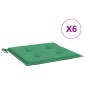 vidaXL Μαξιλάρια Καρέκλας Κήπου 6 τεμ. Πράσινα 50x50x3εκ Ύφασμα Oxford