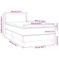 vidaXL Κρεβάτι Boxspring με Στρώμα Ανοιχτό Γκρι 90x190 εκ. Υφασμάτινο