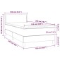 vidaXL Κρεβάτι Boxspring με Στρώμα Μαύρο 100 x 200 εκ. Υφασμάτινο