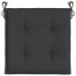 vidaXL Μαξιλάρια Καρέκλας Κήπου 4 τεμ. Μαύρα 50x50x3 εκ. Oxford Ύφασμα