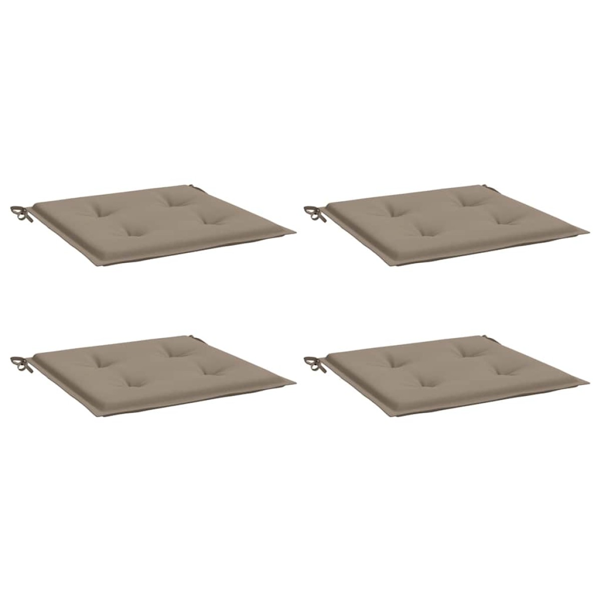 vidaXL Μαξιλάρια Καρέκλας Κήπου 4 τεμ. Taupe 50x50x3 εκ. Oxford Ύφασμα