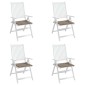 vidaXL Μαξιλάρια Καρέκλας Κήπου 4 τεμ. Taupe 50x50x3 εκ. Oxford Ύφασμα