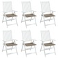 vidaXL Μαξιλάρια Καρέκλας Κήπου 6 τεμ. Taupe 50x50x3 εκ. Oxford Ύφασμα