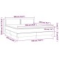 vidaXL Κρεβάτι Boxspring με Στρώμα Μπλε 180x200 εκ. Υφασμάτινο