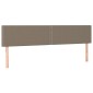 vidaXL Κρεβάτι Boxspring με Στρώμα Taupe 200x200 εκ. Υφασμάτινο