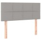 vidaXL Κρεβάτι Boxspring με Στρώμα Ανοιχτό Γκρι 90x200 εκ. Υφασμάτινο