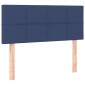 vidaXL Κρεβάτι Boxspring με Στρώμα Μπλε 90x200 εκ.Υφασμάτινο