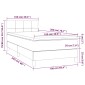 vidaXL Κρεβάτι Boxspring με Στρώμα Κρεμ 100 x 200 εκ. Υφασμάτινο
