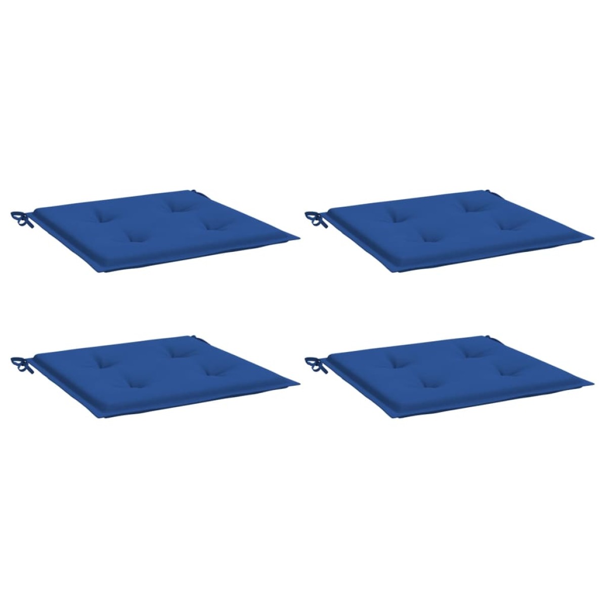 vidaXL Μαξιλάρια Καρέκλας Κήπου 4 τεμ. Μπλε Ρουά 50x50x3εκ. Υφασμάτινα