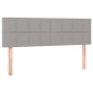 vidaXL Κρεβάτι Boxspring με Στρώμα Ανοιχτό Γκρι 140x190 εκ. Υφασμάτινο
