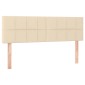 vidaXL Κρεβάτι Boxspring με Στρώμα Κρεμ 140x190 εκ. Υφασμάτινο