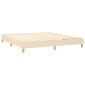 vidaXL Κρεβάτι Boxspring με Στρώμα Κρεμ 180x200 εκ. Υφασμάτινο