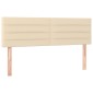 vidaXL Κρεβάτι Boxspring με Στρώμα Κρεμ 140x200 εκ. Υφασμάτινο