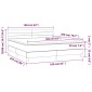 vidaXL Κρεβάτι Boxspring με Στρώμα Μπλε 160x200 εκ. Υφασμάτινο