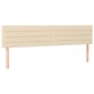 vidaXL Κρεβάτι Boxspring με Στρώμα Κρεμ 200x200 εκ. Υφασμάτινο