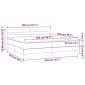 vidaXL Κρεβάτι Boxspring με Στρώμα Κρεμ 200x200 εκ. Υφασμάτινο
