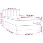 vidaXL Κρεβάτι Boxspring με Στρώμα Taupe 80x200 εκ. Υφασμάτινο
