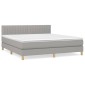 vidaXL Κρεβάτι Boxspring με Στρώμα Αν. Πράσινο 160x200εκ Υφασμάτινο