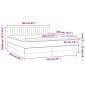 vidaXL Κρεβάτι Boxspring με Στρώμα Αν. Πράσινο 160x200εκ Υφασμάτινο