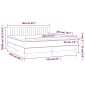 vidaXL Κρεβάτι Boxspring με Στρώμα Μπλε 160x200 εκ. Υφασμάτινο