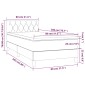 vidaXL Κρεβάτι Boxspring με Στρώμα Μπλε 80x200 εκ. Υφασμάτινο