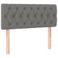 vidaXL Κρεβάτι Boxspring με Στρώμα Σκούρο Γκρι 90x190 εκ. Υφασμάτινο