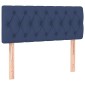 vidaXL Κρεβάτι Boxspring με Στρώμα Μπλε 90x190 εκ.Υφασμάτινο