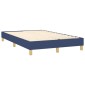 vidaXL Κρεβάτι Boxspring με Στρώμα Μπλε 120x200 εκ. Υφασμάτινο