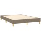 vidaXL Κρεβάτι Boxspring με Στρώμα Taupe 140x190 εκ. Υφασμάτινο