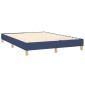 vidaXL Κρεβάτι Boxspring με Στρώμα Μπλε 140x190 εκ. Υφασμάτινο