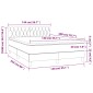 vidaXL Κρεβάτι Boxspring με Στρώμα Μαύρο 140x200 εκ. Υφασμάτινο