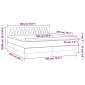 vidaXL Κρεβάτι Boxspring με Στρώμα Taupe 180x200 εκ. Υφασμάτινο