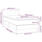 vidaXL Κρεβάτι Boxspring με Στρώμα Κρεμ 80 x 200 εκ. Υφασμάτινο