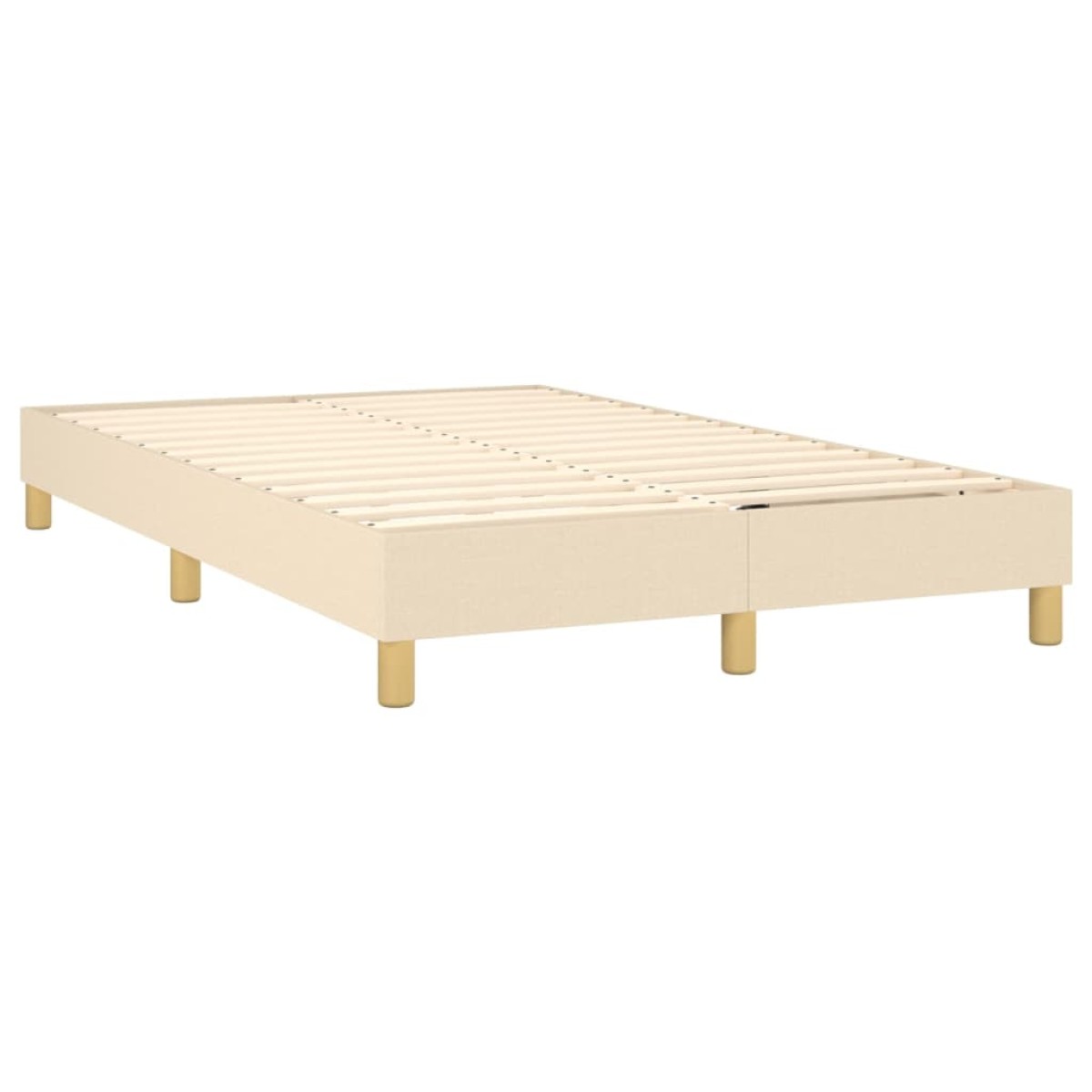 vidaXL Κρεβάτι Boxspring με Στρώμα Κρεμ 120x200 εκ. Υφασμάτινο