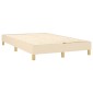 vidaXL Κρεβάτι Boxspring με Στρώμα Κρεμ 120x200 εκ. Υφασμάτινο