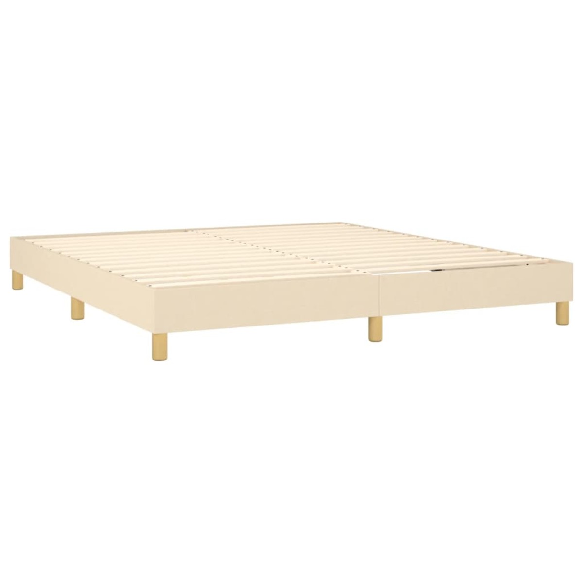 vidaXL Κρεβάτι Boxspring με Στρώμα Κρεμ 160x200 εκ. Υφασμάτινο